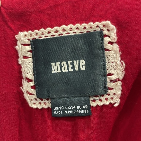 Maeve Grier Red Midi Wide Leg Jumpsuit - Picture 9 of 16
